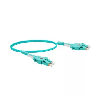 Cablu patch din fibră optică Uniboot EXERTIS CONNECT, OM3, LC duplex la LC duplex, UPC, aqua, 2 m 392942