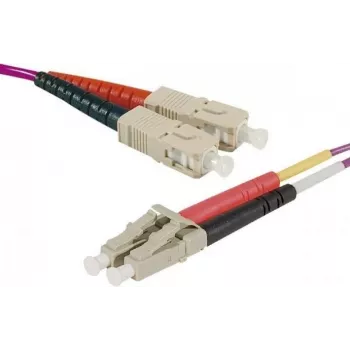 Cablu patch multimod duplex Uniboot OM4 Exertis Connect LC/UPC la LC/UPC, 1m, violet erika, LSZH 392951