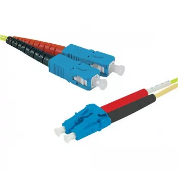 Cablu patch din fibră optică Eco EXERTIS CONNECT OS2 SC duplex la LC duplex 3m galben 392863