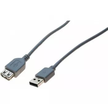 Cablu prelungitor EXERTIS CONNECT USB 2.0, USB-A tată la USB-A mamă, gri, 5,0 m, High Speed 532405