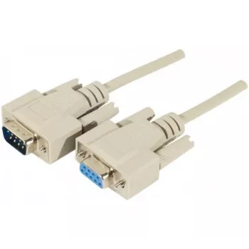 EXERTIS CONNECT D-Sub 9-Pin Serial Extension Cable, Male to Female, 10 m, Black 580261