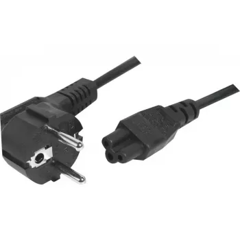 Cablu de alimentare Exertis Connect Schuko în unghi la IEC C5, negru, 1,0 m 808359