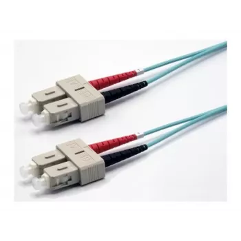 Cablu patch Ekivalan OM3 duplex, 50/125 µm, SC/SC, aqua, 10 m COZOM3DCDC2SA0100A