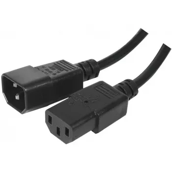 Cablu de alimentare IEC C14 la C13 Exertis Connect, fără halogen, negru, 1,8 m 807952
