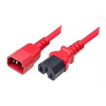 Cablu de alimentare IEC C14 la C15 Exertis Connect, roșu, 1,8 m 808364