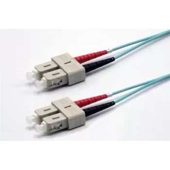 Cablu patch din fibră optică duplex OM3 Ekivalan SC/SC, 50/125 µm, aqua, 2,0 m COZOM3DCDC2SA0020A
