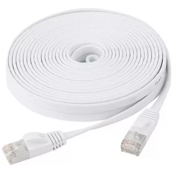 Cablu patch plat Cat6 U/FTP EXERTIS CONNECT, 0,5 m, alb 845055