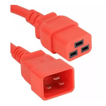 Cablu prelungitor de alimentare IEC C20 la C19 Exertis Connect 2 m roșu 16A 250V 640056