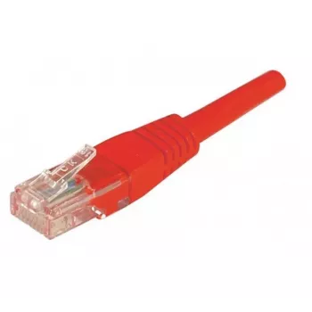 Cablu patch EXERTIS CONNECT Cat.5e U/UTP, roșu, 5,0 m, cu protecție anti-agățare a clemei slim 853946