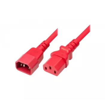 Cablu de alimentare IEC Exertis Connect C14 la C13, roșu, 5,0 m 808048