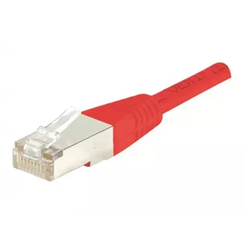 Cablu patch EXERTIS CONNECT Cat6 F/UTP, roșu, 25 m, cu protecție slim împotriva îndoirii 853327