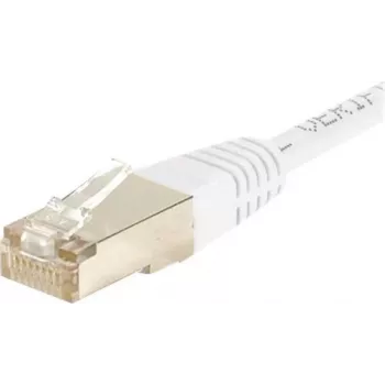 Cablu patch EXERTIS CONNECT CAT.6 F/UTP, alb, 3,0 m, cu protecție slim împotriva îndoirii 853814
