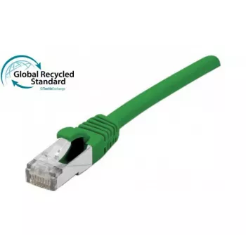 Cablu patch RJ45 EXERTIS CONNECT Cat. 6, F/UTP, certificat GRS, verde, 10,0 m 854635