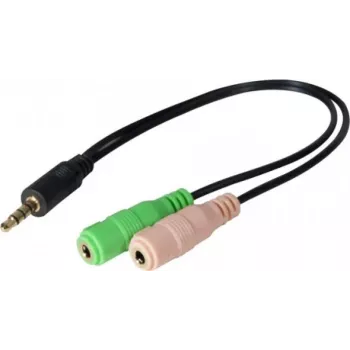 Exertis Connect adaptor headset CTIA - 3,5mm TRRS la dual TRS (splitter căști/microfon) 721135