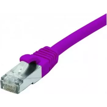 EXERTIS CONNECT cablu patch Cat. 6 F/UTP cupru PoE fără halogen violet 0,3m cu protecție anti-agățare a clemei 854409