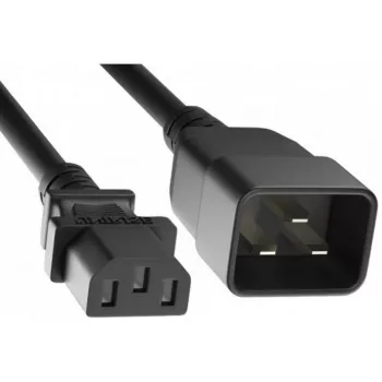 Cablu prelungitor de alimentare IEC C20 la C13 EXERTIS CONNECT 3 m negru 808001