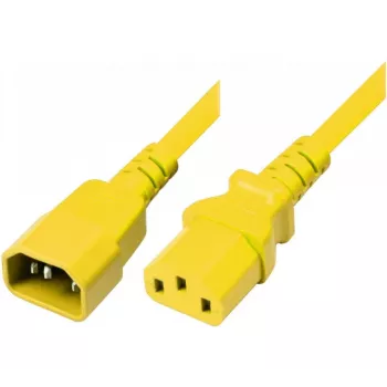 Exertis Connect cablu de alimentare IEC C14 la C13 galben 1,8 m 808045