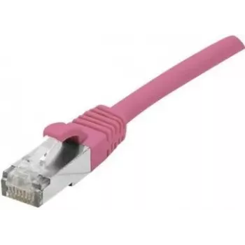Cablu patch EXERTIS CONNECT Cat 6A S/FTP, roz, 15 m, cu protecție slim la îndoire 854383