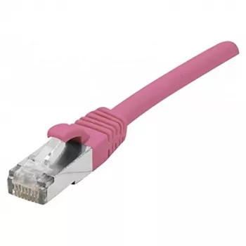 Cablu patch EXERTIS CONNECT Cat 6A S/FTP, roz, 15 m, cu protecție slim la îndoire 854383