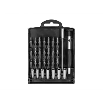 Set de șurubelnițe de precizie EXERTIS CONNECT, 11 piese cu 10 biți interschimbabili în cutie de depozitare (815650)