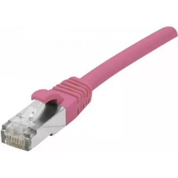 Cablu patch EXERTIS CONNECT Cat. 6 F/UTP PoE fără halogen, roz, 0,5 m, cu protecție anti-agățare a clemei 854432