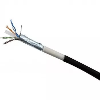 Cablu patch de exterior Exertis Connect Cat6 RJ45 la RJ45, F/UTP, 20 m, negru 845046