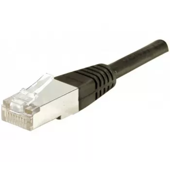 Cablu patch EXERTIS CONNECT CAT.6a F/UTP, 0,15 m, negru, 10 Gbps, cu protecție slim anti-agățare a clemei 850011