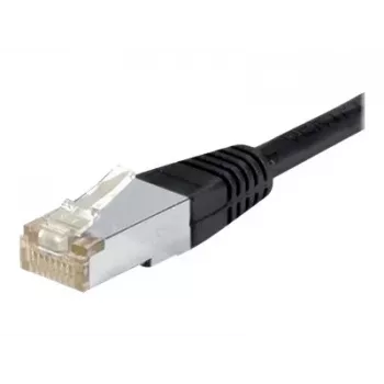 Cablu patch EXERTIS CONNECT Cat.6a F/UTP, 1,5 m, negru, 10 Gbps, cu protecție slim la îndoire 850015