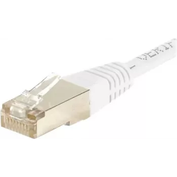Cablu patch EXERTIS CONNECT Cat6 F/UTP, 2 m, alb, cu protecție slim la îndoire 853813
