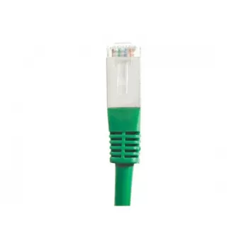 Cablu patch EXERTIS CONNECT Cat.6A S/FTP, 10 m, verde, cu relief slim la tracțiune 858352