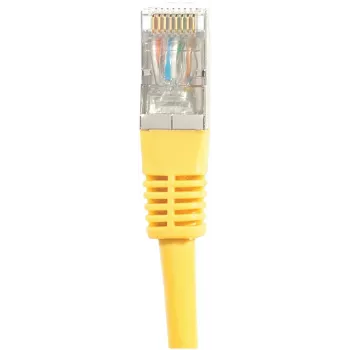 Cablu patch Exertis Connect 856831 Cat.6 S/FTP PiMF, 0,5 m, galben, cu protecție slim la îndoire