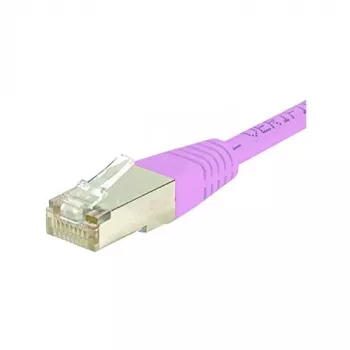 Cablu patch Exertis Connect 854479 Cat.6 S/FTP PiMF, 0,7 m, roz, cu protecție slim la îndoire