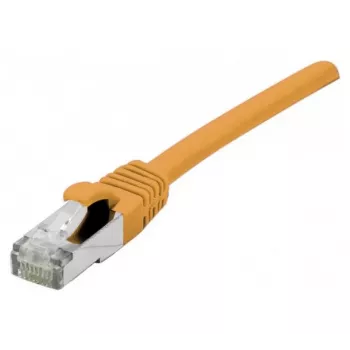 Cablu patch EXERTIS CONNECT S/FTP Cat 6A, 15 m, portocaliu, Slim cu protecție anti-agățare a clemei 858539