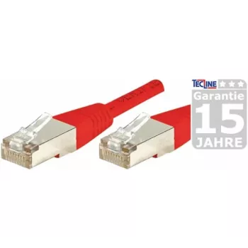 Cablu patch EXERTIS CONNECT Cat.6a F/UTP, roșu, 0,15 m, 10 Gbps, cu protecție slim anti-agățare a clemei 859530