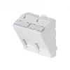 Inserție mască EXERTIS CONNECT 45x45 mm pentru 2 module Keystone, 30°, alb semnal RAL 9003 911711