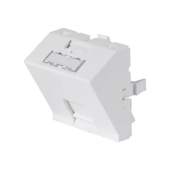 Inserție placă frontală Dexlan 45 x 45 mm pentru 1 modul Keystone, 30°, alb semnal RAL 9003 (911712)