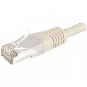 Cablu patch EXERTIS CONNECT Cat.6a F/UTP, 20 m, gri, 10 Gbps, RJ45, cu protecție subțire la îndoire 859511