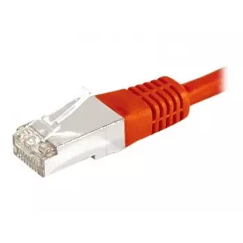 Cablu patch EXERTIS CONNECT Cat6a F/UTP, 3 m, roșu, 10 Gbps, cu protecție subțire la îndoire 859536