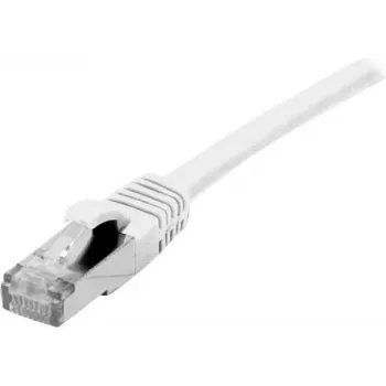 Cablu patch EXERTIS CONNECT 858502 Cat 6A S/FTP, 2 m, alb, cu manson subțire