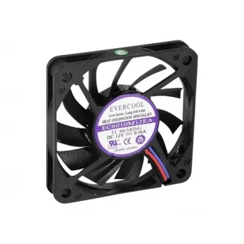 Ventilator carcasă Exertis Connect Evercool 60 mm – lagăr cu alunecare lubrifiat durabil, 3 pini DC, negru 910179