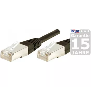 Cablu patch EXERTIS CONNECT Cat.6 S/FTP, PiMF, negru, 0,3 m, cu protecție anti-agățare a clemei Slim 856825