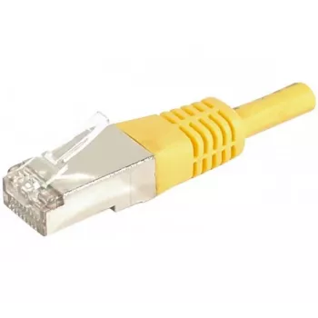Cablu patch EXERTIS CONNECT 859560 Cat.6a F/UTP, 0,15 m, galben, 10 Gbps, Slim Boot
