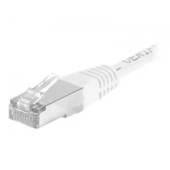 Cablu patch EXERTIS CONNECT CAT.6a F/UTP, alb, 1,0 m, 10 Gbps, Slim Boot 859578