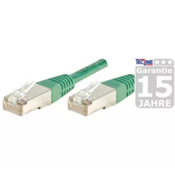 Cablu patch EXERTIS CONNECT S/FTP (PIMF) CAT.6A clasa EA, verde, 25,0 m, cu protecție anti-agățare a clemei Slim 858355