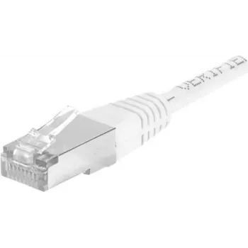 Cablu patch EXERTIS CONNECT 859579 Cat.6a F/UTP, 1,5 m, alb, 10 Gbps, Slim Boot