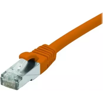 Cablu patch EXERTIS CONNECT Cat 6A S/FTP, 1,0 m, portocaliu, cu protecție slim la îndoire 858532