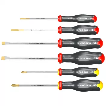 Set de 6 șurubelnițe plate și Phillips Facom PROTWIST ATP.J6PB