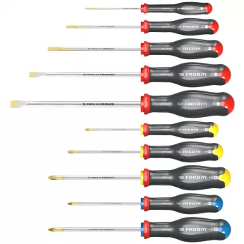 Set de 10 șurubelnițe universale Facom Protwist® SL/PH/PZ ATW.J10PB