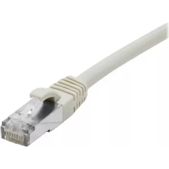 Cablu patch EXERTIS CONNECT Cat 6A S/FTP, 0,15 m, gri, cu protecție slim la îndoire 858401