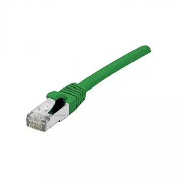 Cablu patch EXERTIS CONNECT Cat 6A S/FTP, 0,5 m, verde, cu protecție anti-agățare a clemei slim 858435